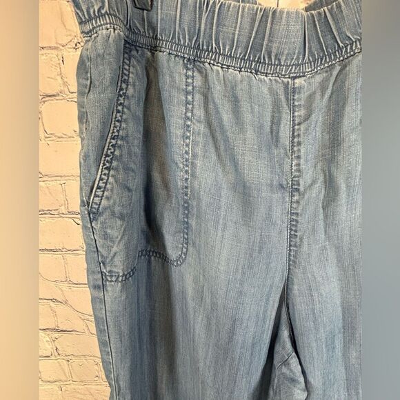 Talbots Tencel Blue Chambray Weekend Wash Casual Soft Comfy Joggers Size L - Picture 5 of 16